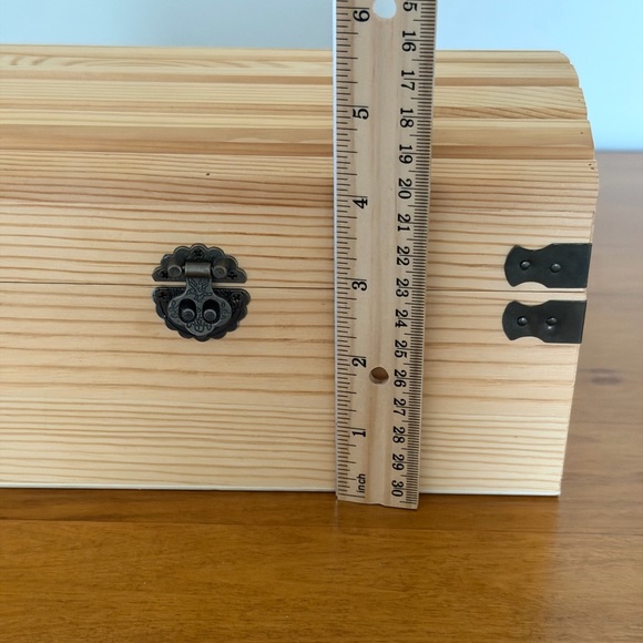 ArtMinds Natural Wood Storage Box with Metal Accents - Paitable Diy Project - Picture 13 of 14